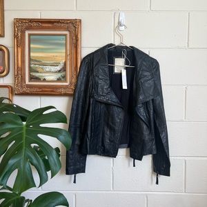 Esprit Womens Leather Jacket NWT
